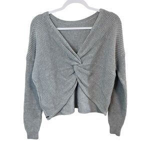 Hollister - Gray Twist Back Knit Sweater - M